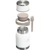imageStanley Adventure ToGo Food Jar and Spork 24 oz  Vacuum Insulated Thermos Food Container  Wide Mouth Screw On Lid  Packable for Travel  Stainless Steel with Leakproof Lid  BPAFree  Chili RedFrost