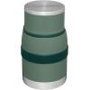 imageStanley Adventure ToGo Food Jar and Spork 24 oz  Vacuum Insulated Thermos Food Container  Wide Mouth Screw On Lid  Packable for Travel  Stainless Steel with Leakproof Lid  BPAFree  Chili RedHammertone Green