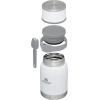 imageStanley Adventure ToGo Food Jar and Spork 24 oz  Vacuum Insulated Thermos Food Container  Wide Mouth Screw On Lid  Packable for Travel  Stainless Steel with Leakproof Lid  BPAFree  Chili RedPolar