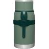 imageStanley Adventure ToGo Food Jar and Spork 24 oz  Vacuum Insulated Thermos Food Container  Wide Mouth Screw On Lid  Packable for Travel  Stainless Steel with Leakproof Lid  BPAFree  Chili RedHammertone Green