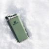 imageStanley Classic Easy Fill Wide Mouth Flask 8 oz  Leakproof Hip Flask  Hinge Connected Never Lose Cap  Insulated Stainless Steel Liquor Container  BPAFree  Wisteria ShineHammertone Green
