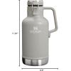 imageStanley Classic EasyPour Growler 64 oz  Keeps Beer Cold or Coffee Hot  Leakproof Steel Lined Lid and Easy to Carry Handle  Insulated Stainless Steel  BPAFree  AshAsh