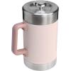imageStanley Classic StayHot French Press Coffee Maker 48 oz  5 Minute Brew 4 Hours Hot  Mesh Filter for Coffee Grounds  Insulated Stainless Steel French Press  BPAFree  Rose Quartz
