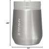 imageStanley GO Everyday Wine Tumbler 10 oz  Press Fit Drink Through Lid  Beverage Coffee and Cocktail Cup  Insulated Stainless Steel Wine Glass  BPAFree  PolarStainless Steel