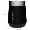 imageStanley GO Everyday Wine Tumbler 10 oz  Press Fit Drink Through Lid  Beverage Coffee and Cocktail Cup  Insulated Stainless Steel Wine Glass  BPAFree  PolarMatte Black