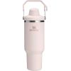 imageStanley IceFlow 20 Fast Flow Tumbler with Handle 30 oz  Twist On Angled Spout Lid  Leakproof Water Bottle  Insulated Stainless Steel  BPAFree  MeadowRose Quartz