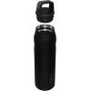 imageStanley IceFlow Cap and Carry Water Bottle  Wide Mouth Twist Lid  Lightweight ampamp Leakproof for Travel ampamp Sports  Insulated Stainless Steel  BPAFreeBlack