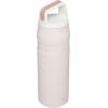 imageStanley IceFlow Cap and Carry Water Bottle  Wide Mouth Twist Lid  Lightweight ampamp Leakproof for Travel ampamp Sports  Insulated Stainless Steel  BPAFreeRose Quartz Glimmer