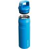 imageStanley IceFlow Cap and Carry Water Bottle  Wide Mouth Twist Lid  Lightweight ampamp Leakproof for Travel ampamp Sports  Insulated Stainless Steel  BPAFreeAzure