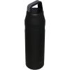 imageStanley IceFlow Cap and Carry Water Bottle  Wide Mouth Twist Lid  Lightweight ampamp Leakproof for Travel ampamp Sports  Insulated Stainless Steel  BPAFreeBlack
