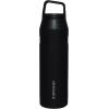 imageStanley IceFlow Cap and Carry Water Bottle  Wide Mouth Twist Lid  Lightweight ampamp Leakproof for Travel ampamp Sports  Insulated Stainless Steel  BPAFreeBlack Glimmer