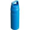 imageStanley IceFlow Cap and Carry Water Bottle  Wide Mouth Twist Lid  Lightweight ampamp Leakproof for Travel ampamp Sports  Insulated Stainless Steel  BPAFreeAzure