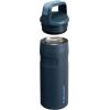 imageStanley IceFlow Cap and Carry Water Bottle  Wide Mouth Twist Lid  Lightweight ampamp Leakproof for Travel ampamp Sports  Insulated Stainless Steel  BPAFreeNavy