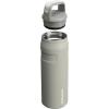 imageStanley IceFlow Cap and Carry Water Bottle  Wide Mouth Twist Lid  Lightweight ampamp Leakproof for Travel ampamp Sports  Insulated Stainless Steel  BPAFreeAsh