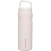 imageStanley IceFlow Cap and Carry Water Bottle  Wide Mouth Twist Lid  Lightweight ampamp Leakproof for Travel ampamp Sports  Insulated Stainless Steel  BPAFreeRose Quartz Glimmer