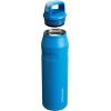 imageStanley IceFlow Cap and Carry Water Bottle  Wide Mouth Twist Lid  Lightweight ampamp Leakproof for Travel ampamp Sports  Insulated Stainless Steel  BPAFreeAzure