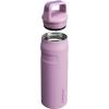 imageStanley IceFlow Cap and Carry Water Bottle  Wide Mouth Twist Lid  Lightweight ampamp Leakproof for Travel ampamp Sports  Insulated Stainless Steel  BPAFreeLilac