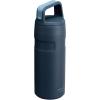 imageStanley IceFlow Cap and Carry Water Bottle  Wide Mouth Twist Lid  Lightweight ampamp Leakproof for Travel ampamp Sports  Insulated Stainless Steel  BPAFreeNavy