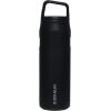 imageStanley IceFlow Cap and Carry Water Bottle  Wide Mouth Twist Lid  Lightweight ampamp Leakproof for Travel ampamp Sports  Insulated Stainless Steel  BPAFreeBlack Glimmer