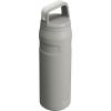 imageStanley IceFlow Cap and Carry Water Bottle  Wide Mouth Twist Lid  Lightweight ampamp Leakproof for Travel ampamp Sports  Insulated Stainless Steel  BPAFreeAsh