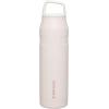 imageStanley IceFlow Cap and Carry Water Bottle  Wide Mouth Twist Lid  Lightweight ampamp Leakproof for Travel ampamp Sports  Insulated Stainless Steel  BPAFreeRose Quartz Glimmer