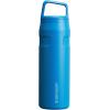 imageStanley IceFlow Cap and Carry Water Bottle  Wide Mouth Twist Lid  Lightweight ampamp Leakproof for Travel ampamp Sports  Insulated Stainless Steel  BPAFreeAzure