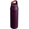 imageStanley IceFlow Cap and Carry Water Bottle  Wide Mouth Twist Lid  Lightweight ampamp Leakproof for Travel ampamp Sports  Insulated Stainless Steel  BPAFreePlum