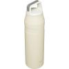 imageStanley IceFlow Cap and Carry Water Bottle  Wide Mouth Twist Lid  Lightweight ampamp Leakproof for Travel ampamp Sports  Insulated Stainless Steel  BPAFreeCream Glimmer