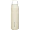 imageStanley IceFlow Cap and Carry Water Bottle  Wide Mouth Twist Lid  Lightweight ampamp Leakproof for Travel ampamp Sports  Insulated Stainless Steel  BPAFreeCream Glimmer