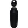 imageStanley IceFlow Cap and Carry Water Bottle  Wide Mouth Twist Lid  Lightweight ampamp Leakproof for Travel ampamp Sports  Insulated Stainless Steel  BPAFreeBlack Glimmer