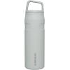 imageStanley IceFlow Cap and Carry Water Bottle  Wide Mouth Twist Lid  Lightweight ampamp Leakproof for Travel ampamp Sports  Insulated Stainless Steel  BPAFreeFog Glimmer