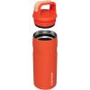 imageStanley IceFlow Cap and Carry Water Bottle  Wide Mouth Twist Lid  Lightweight ampamp Leakproof for Travel ampamp Sports  Insulated Stainless Steel  BPAFreeTigerlily