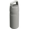 imageStanley IceFlow Cap and Carry Water Bottle  Wide Mouth Twist Lid  Lightweight ampamp Leakproof for Travel ampamp Sports  Insulated Stainless Steel  BPAFreeAsh