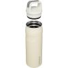 imageStanley IceFlow Cap and Carry Water Bottle  Wide Mouth Twist Lid  Lightweight ampamp Leakproof for Travel ampamp Sports  Insulated Stainless Steel  BPAFreeCream Glimmer