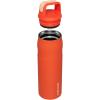 imageStanley IceFlow Cap and Carry Water Bottle  Wide Mouth Twist Lid  Lightweight ampamp Leakproof for Travel ampamp Sports  Insulated Stainless Steel  BPAFreeTigerlily