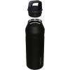 imageStanley IceFlow Cap and Carry Water Bottle  Wide Mouth Twist Lid  Lightweight ampamp Leakproof for Travel ampamp Sports  Insulated Stainless Steel  BPAFreeBlack