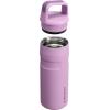 imageStanley IceFlow Cap and Carry Water Bottle  Wide Mouth Twist Lid  Lightweight ampamp Leakproof for Travel ampamp Sports  Insulated Stainless Steel  BPAFreeLilac