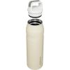imageStanley IceFlow Cap and Carry Water Bottle  Wide Mouth Twist Lid  Lightweight ampamp Leakproof for Travel ampamp Sports  Insulated Stainless Steel  BPAFreeCream Glimmer