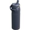 imageStanley IceFlow Flip Straw 20 Water Bottle 24 oz  BuiltIn Straw for Travel and Sports  Lightweight and Leak Resistant  Insulated Stainless Steel  BPAFree  Strawberry CreamTwilight