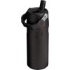 imageStanley IceFlow Flip Straw 20 Water Bottle 24 oz  BuiltIn Straw for Travel and Sports  Lightweight and Leak Resistant  Insulated Stainless Steel  BPAFree  Strawberry CreamBlack