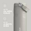 imageStanley IceFlow Flip Straw 20 Water Bottle 24 oz  BuiltIn Straw for Travel and Sports  Lightweight and Leak Resistant  Insulated Stainless Steel  BPAFree  Strawberry CreamExclusive Sienna