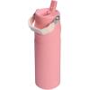 imageStanley IceFlow Flip Straw 20 Water Bottle 24 oz  BuiltIn Straw for Travel and Sports  Lightweight and Leak Resistant  Insulated Stainless Steel  BPAFree  Strawberry CreamSummer Pink Mesa