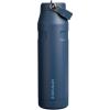 imageStanley IceFlow Flip Straw 20 Water Bottle 24 oz  BuiltIn Straw for Travel and Sports  Lightweight and Leak Resistant  Insulated Stainless Steel  BPAFree  Strawberry CreamNavy