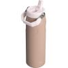 imageStanley IceFlow Flip Straw 20 Water Bottle 24 oz  BuiltIn Straw for Travel and Sports  Lightweight and Leak Resistant  Insulated Stainless Steel  BPAFree  Strawberry CreamAlmond Rose