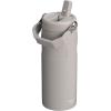imageStanley IceFlow Flip Straw 20 Water Bottle 24 oz  BuiltIn Straw for Travel and Sports  Lightweight and Leak Resistant  Insulated Stainless Steel  BPAFree  Strawberry CreamAsh