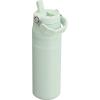 imageStanley IceFlow Flip Straw 20 Water Bottle 24 oz  BuiltIn Straw for Travel and Sports  Lightweight and Leak Resistant  Insulated Stainless Steel  BPAFree  Strawberry CreamMist