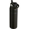 imageStanley IceFlow Flip Straw 20 Water Bottle 24 oz  BuiltIn Straw for Travel and Sports  Lightweight and Leak Resistant  Insulated Stainless Steel  BPAFree  Strawberry CreamBlack