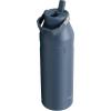 imageStanley IceFlow Flip Straw 20 Water Bottle 24 oz  BuiltIn Straw for Travel and Sports  Lightweight and Leak Resistant  Insulated Stainless Steel  BPAFree  Strawberry CreamNavy