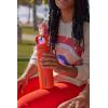 imageStanley IceFlow Flip Straw 20 Water Bottle 24 oz  BuiltIn Straw for Travel and Sports  Lightweight and Leak Resistant  Insulated Stainless Steel  BPAFree  Strawberry CreamTigerlily Plum