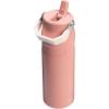 imageStanley IceFlow Flip Straw 20 Water Bottle 24 oz  BuiltIn Straw for Travel and Sports  Lightweight and Leak Resistant  Insulated Stainless Steel  BPAFree  Strawberry CreamExclusive Sienna